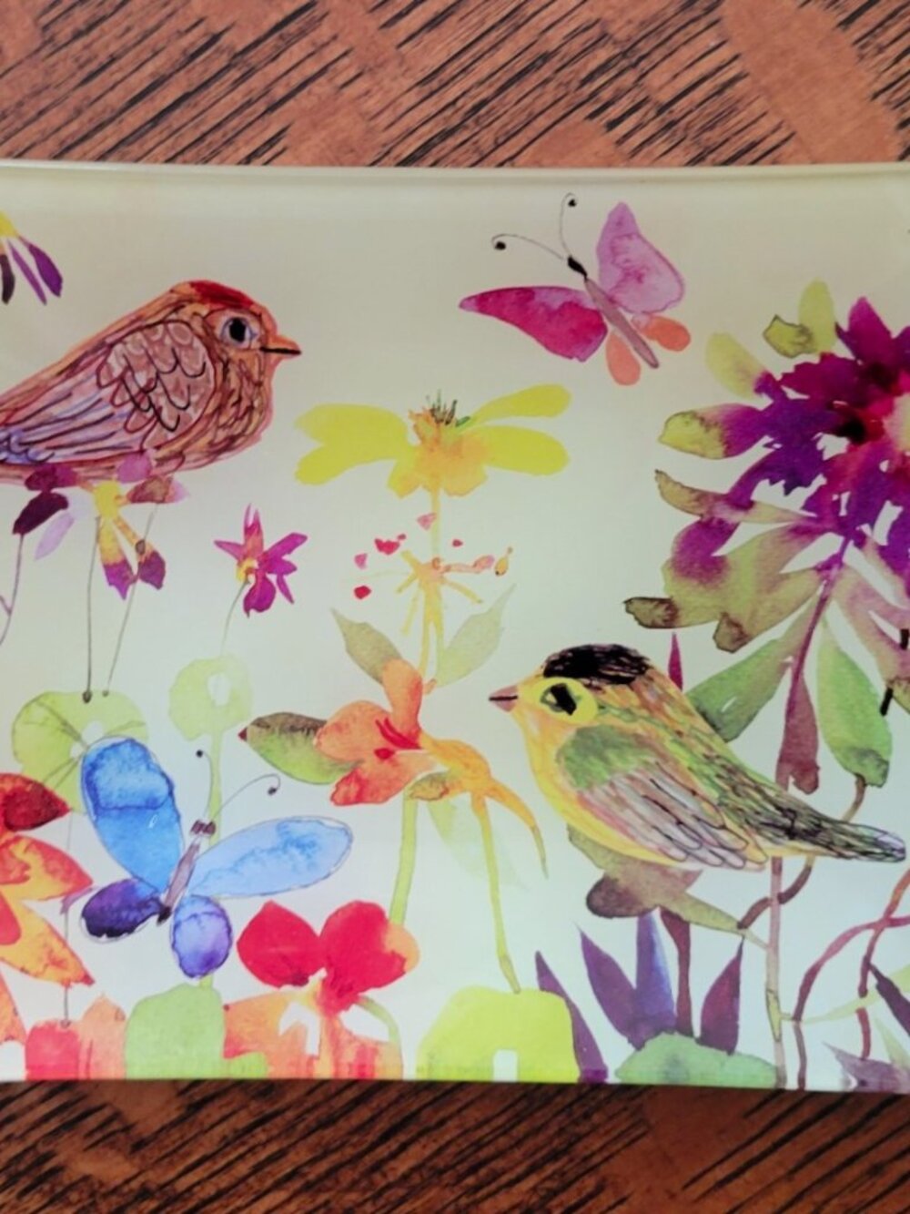 Michel Design works Birds & Butterflies Soap dish/Trinket Tray